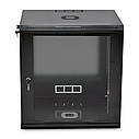 Шафа серверна SteelNet 12U 600 x 450 для мережевого обладнання (скло, чорний), фото 3
