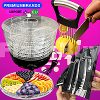 Сушарка для овочів і фруктів електросушарка прозора 5 ярусів сушіння для овочів і фруктів електрична сушилка для фруктів