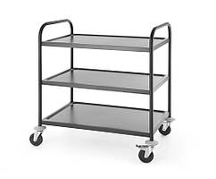 Сервірувальний візок, матовий, чорний , з 3-ма полицями 910x590x(H)950 811320 Hendi