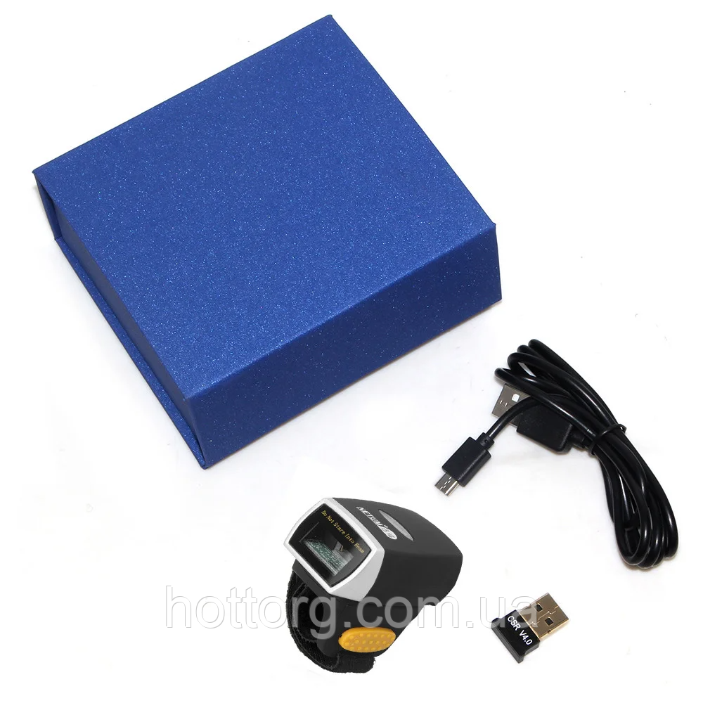 Сканер 2D штрих-кодів кільце, бездротовий сканер NETUM R2, фото 1