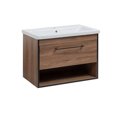 Тумба підвісна Valencia Т-3 80 см з умивальником Cosmopolite, фото 1