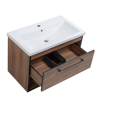 Тумба підвісна Valencia Т-3 80 см з умивальником Cosmopolite, фото 2