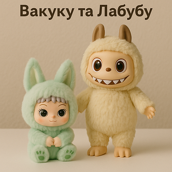 Wakuku та Labubu — кумедні персонажі для колекції та гри