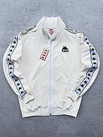 Тонкая мужская спортивная кофта Kappa на замке базовая трикотажная олимпийка Каппа на каждый день для парней