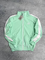 Молодежная мужская спортивная кофта Puma на молнии легкая хлопковая толстовка Пума с лампасом на подарок парню
