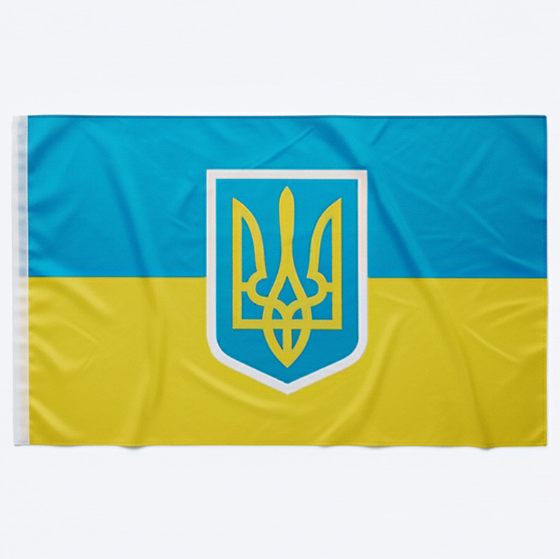Прапор України з Гербом 150*98 см поліестер
