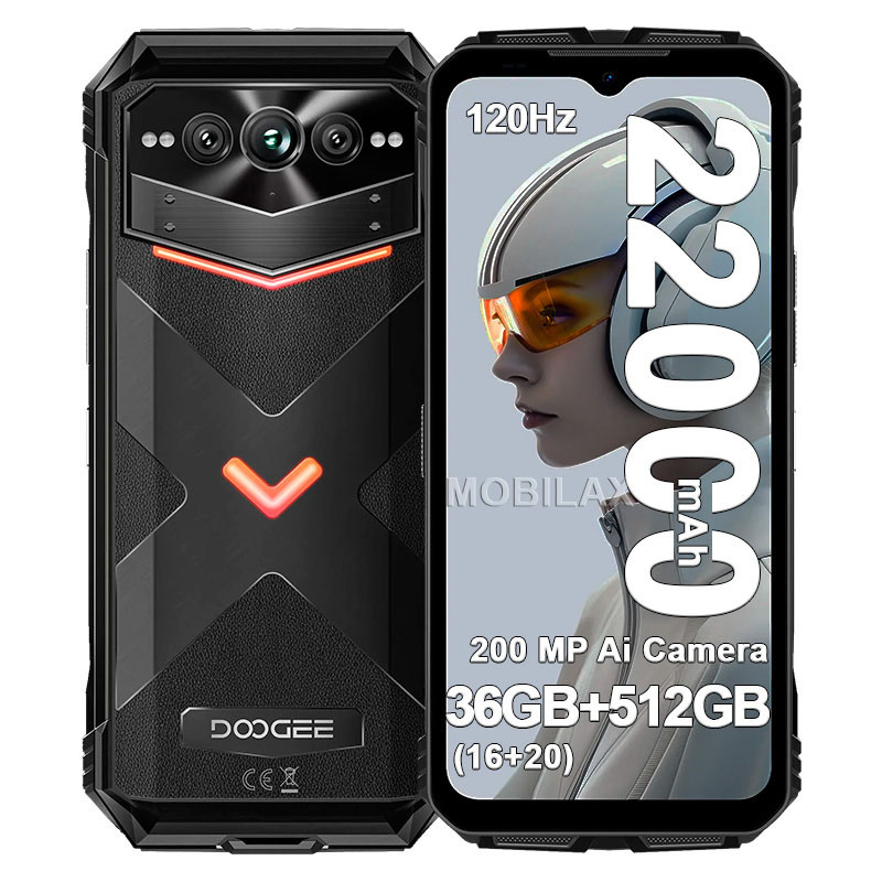 Телефон протиударний Doogee V Max Plus 16Gb/512Gb 22000 mAh 5G Камера нічного бачення
