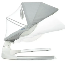 Музичний заколисуючий центр EL Camino Soft Gray – дитячий шезлонг із USB та регулюванням, фото 2