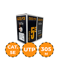 Сетевой кабель витая пара внутренний 305м GEAR CAT.5E UTP-LSZH-CCA-4Px2x0.51