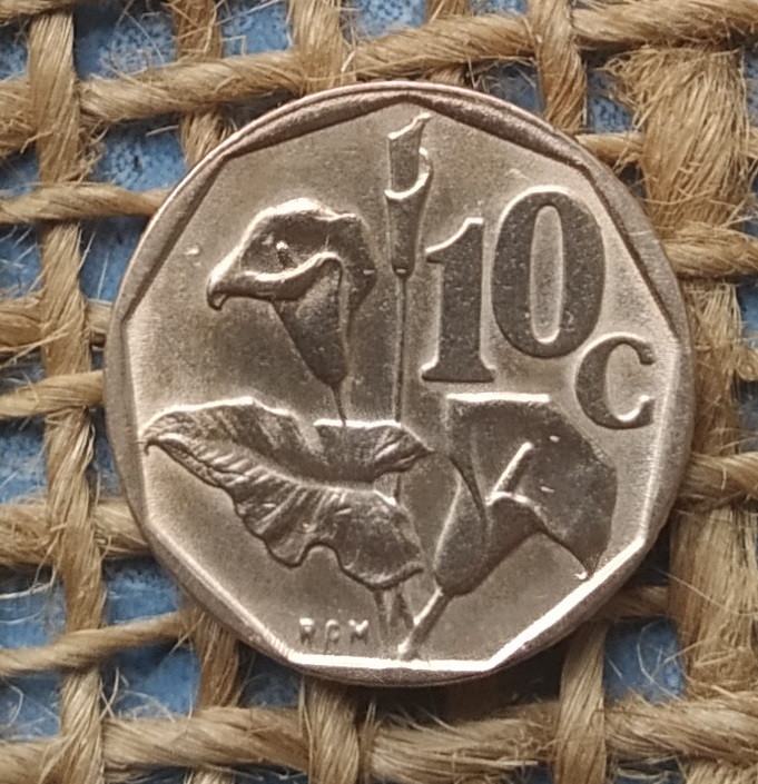 10 центiв 1991 року. ПАР, фото 1