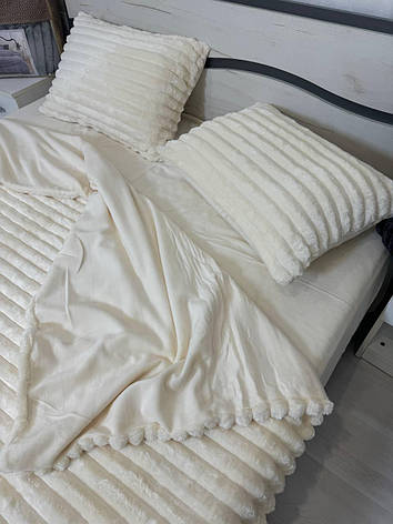 Велюрова постільна білизна Євро ПРОСТИНЯ НА РЕЗИНЦІ, фото 1