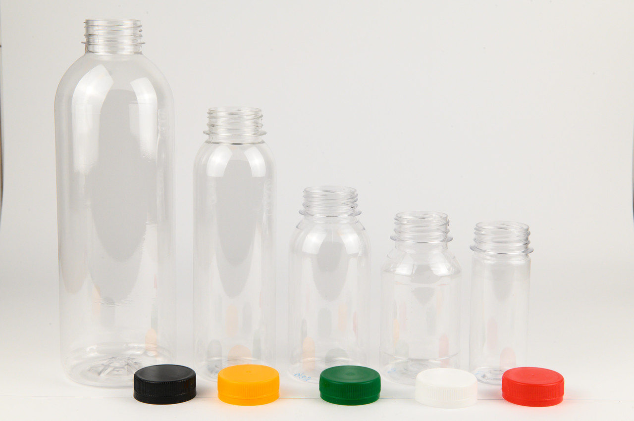 Пляшка 250мл з кришкою прозора пластикова, фото 1