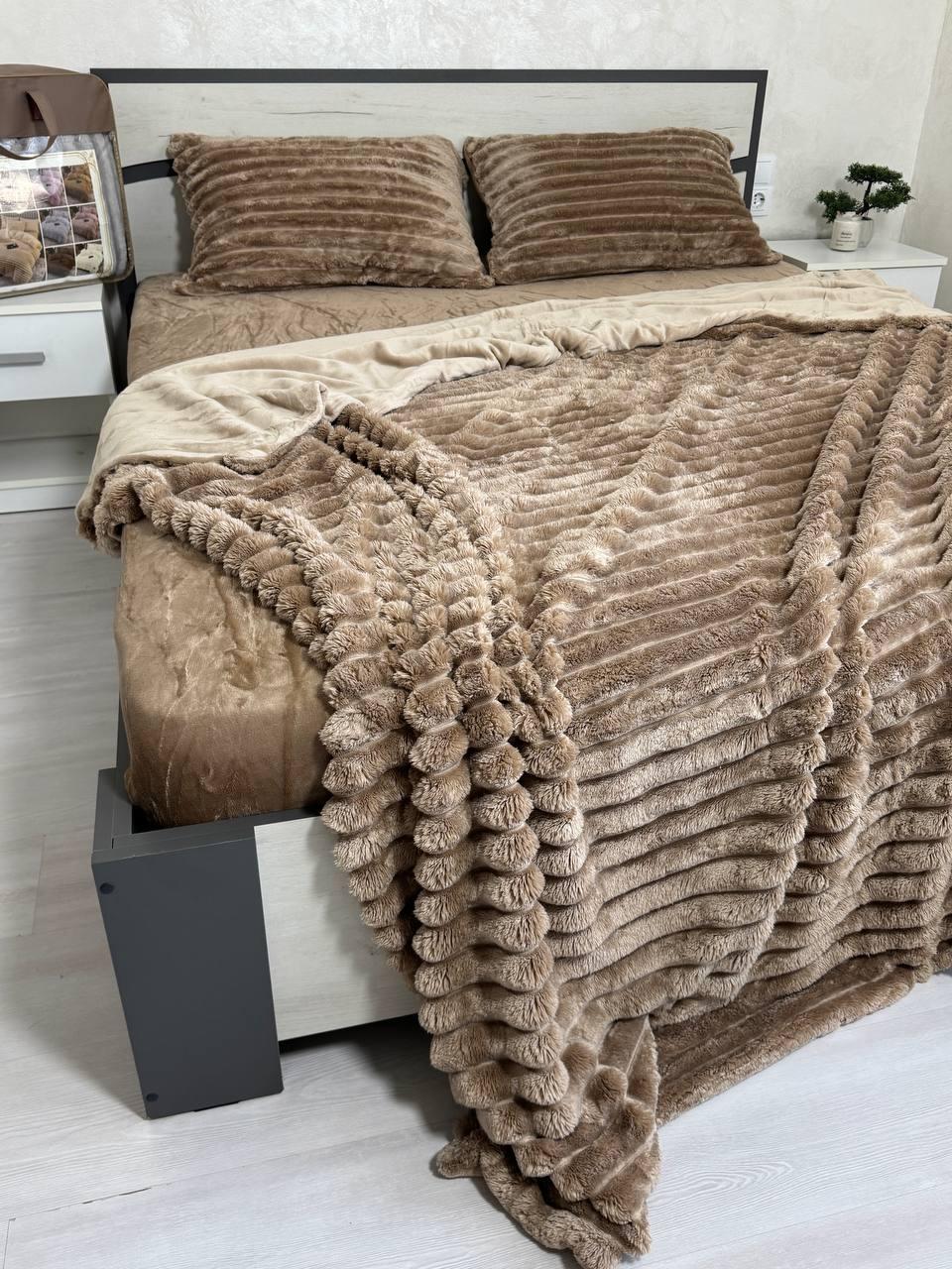 Велюрова постільна білизна Євро ПРОСТИНЯ НА РЕЗИНЦІ