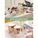 Набір з 16 прозорих пластикових лотків-органайзерів для зберігання косметики, канцелярії, фото 3