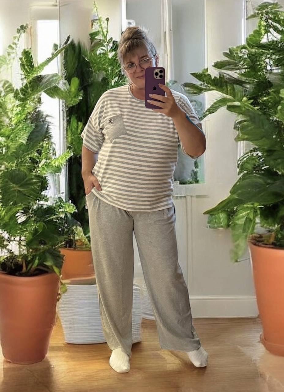 Піжама з довгими штанами та кофточкою великих розмірів. Nikoletta, фото 1