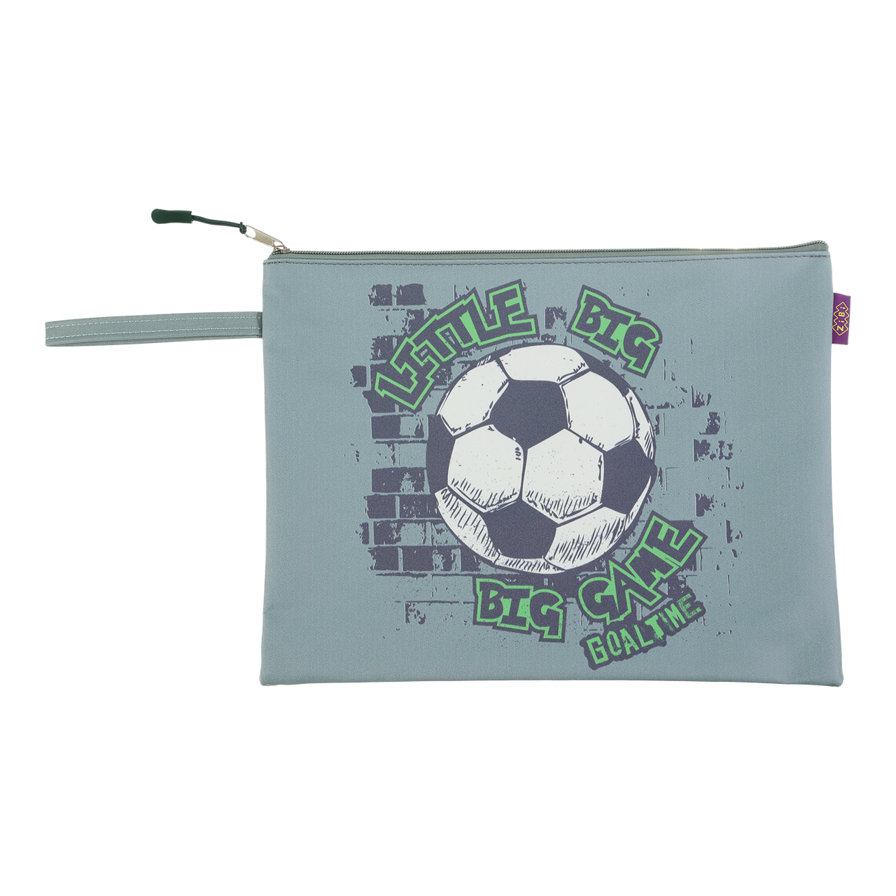 Папка А4 Zibi ФУТБОЛ з тканини  для підручників на блискавці