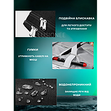 Дорожній 2-секційний органайзер 27х20х10 см для аксесуарів, зарядних пристроїв, дротів, кабелів чорний, фото 10