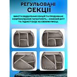 Дорожня сумка-органайзер 24 х 19 х 10 см для аксесуарів, зарядних пристроїв, дротів, кабелів чорна, фото 3
