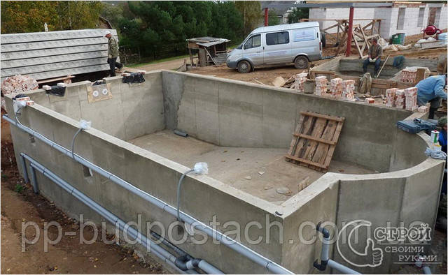 Будівництво басейну своїми руками