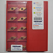 VCMT160404- 37° LF6028 DESKAR (Сталь, Нержавіюча сталь, Чавун) Твердосплавна пластина, фото 3