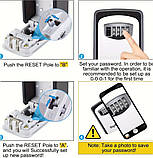 Сейф-бокс для ключів з кодовим замком (ключниця настінна, кодовий замок 4-значний), фото 5