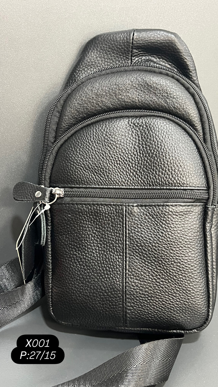 Чоловіча сумка бананка-слінг єкошкіра (гуртом/роздріб)