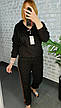 Жіночий трикотажний костюм-двійка зі стразами кофта+штани, фото 6