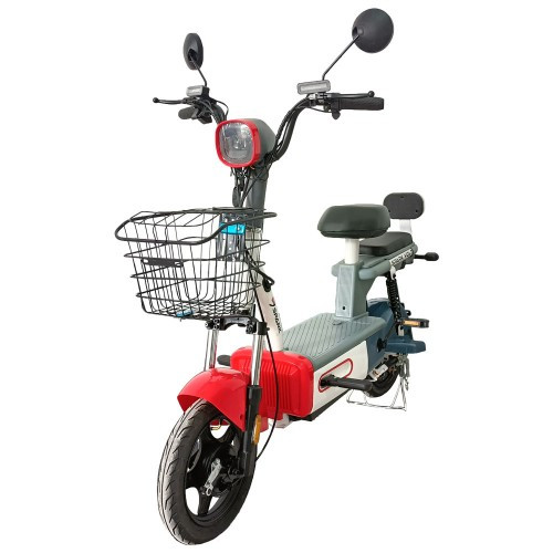 Велосипед з електродвигуном SPARK VOLT 14" 48V/400W/12Ah Червоний із синім, фото 1