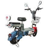 Велосипед з електродвигуном SPARK VOLT 14" 48V/400W/12Ah Червоний із синім, фото 2