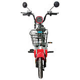 Велосипед з електродвигуном SPARK VOLT 14" 48V/400W/12Ah Червоний із синім, фото 3