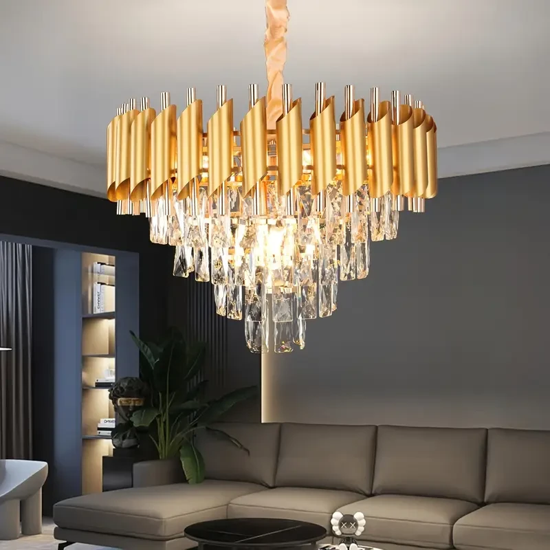 Кришталева золота люстра 6062-500GD+SGD, фото 1