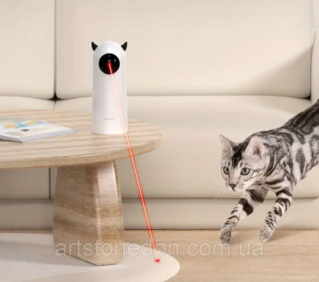 Інтерактивна іграшка для котів та собак ROJECO "Little Devil" – автоматичний лазерний проектор, фото 1