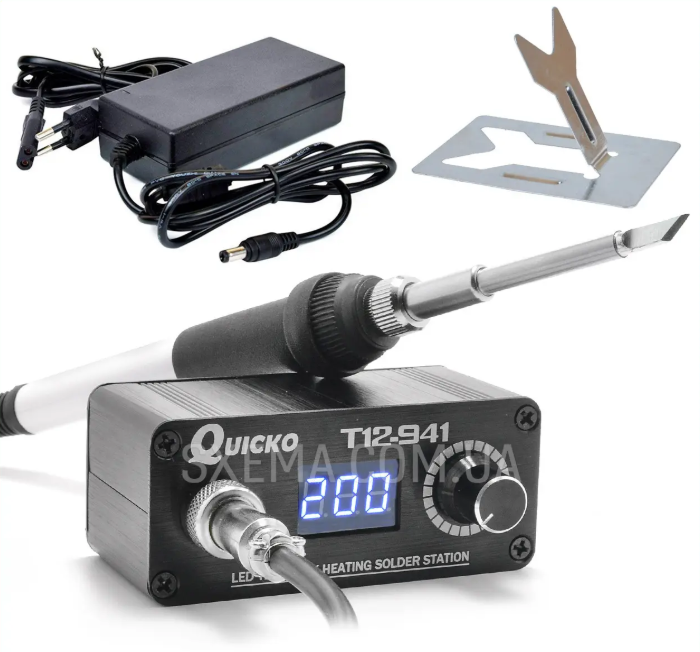 Паяльна станція QUICKO T12-941 Hakko 200-500 °C (з блоком живлення)