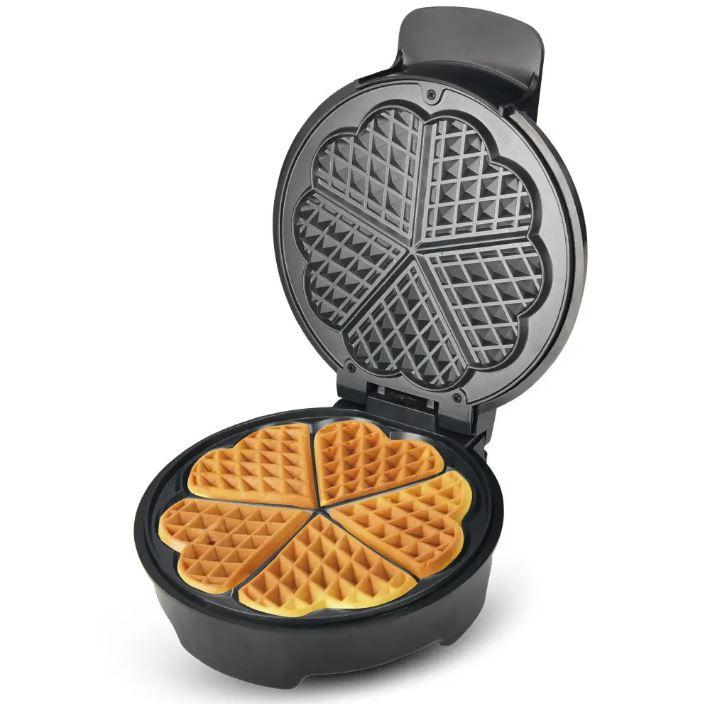 Електрична вафельниця Hoffmans HM-3024 потужністю 1000 Вт з антипригарним покриттям для кухні