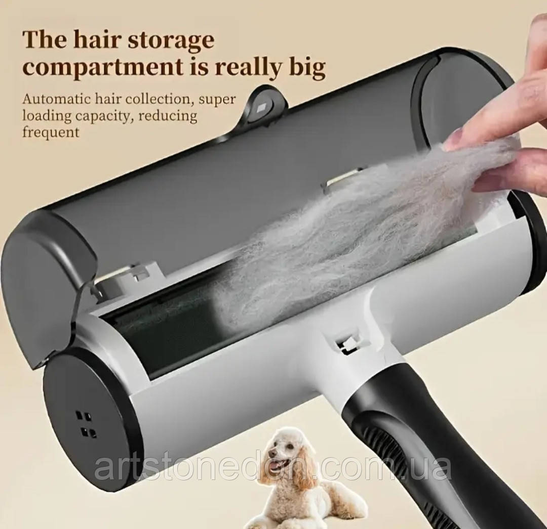 Щітка-ролик для прибирання шерсті тварин, фото 1