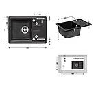 Кухонна мийка Lidz 620x435/200 BLM-14 (LIDZBLM14620435200), фото 2