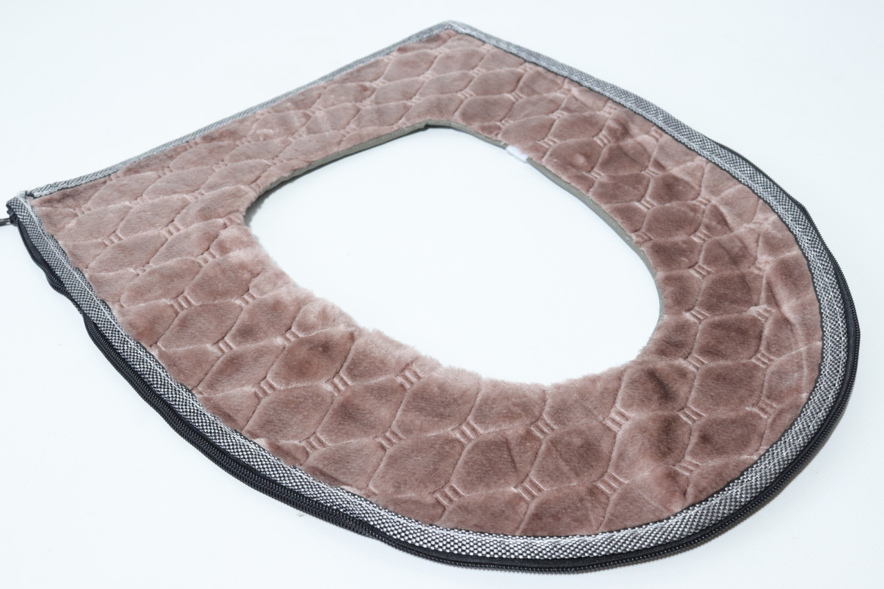 Накладка на ободок унітазу м'яка на блискавці арт. 0184 коричнева