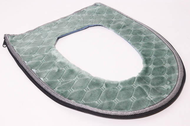 Накладка на ободок унітазу м'яка на блискавці арт. 0184 зелена, фото 1