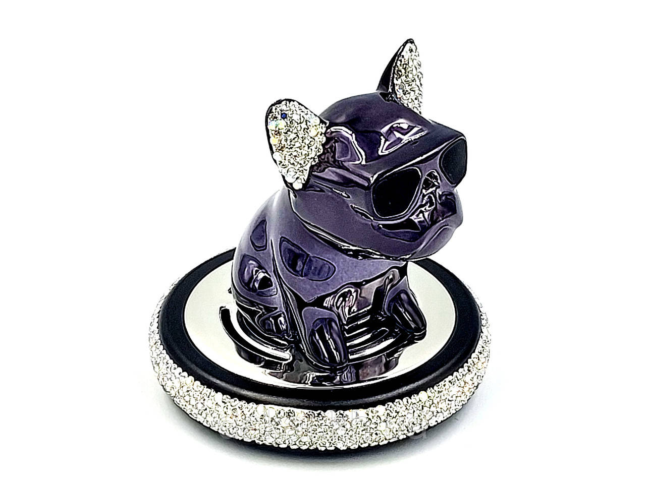 Ароматизатор Bulldog стрази Black із головою, що хитається Бульдог, фото 1