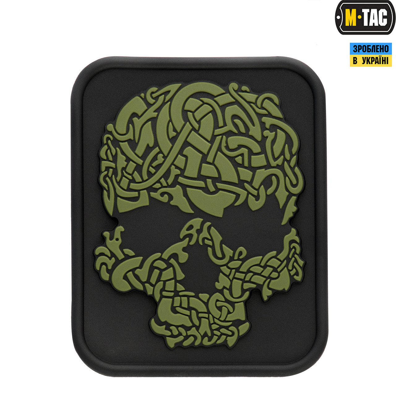 M-Tac нашивка Viking Skull PVC Black/Olive, фото 1