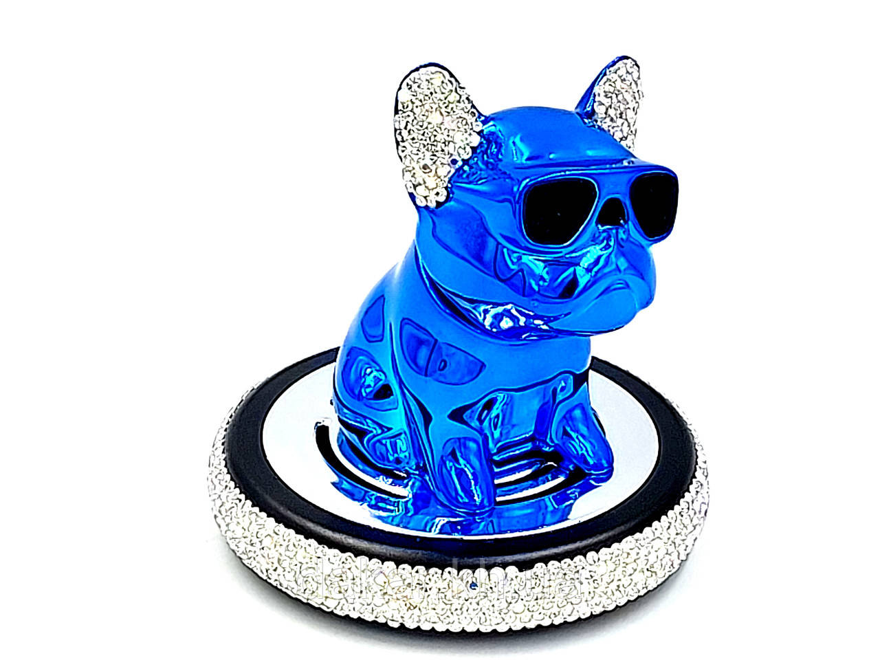 Ароматизатор Bulldog стрази Blue із головою, що хитається Бульдог, фото 1