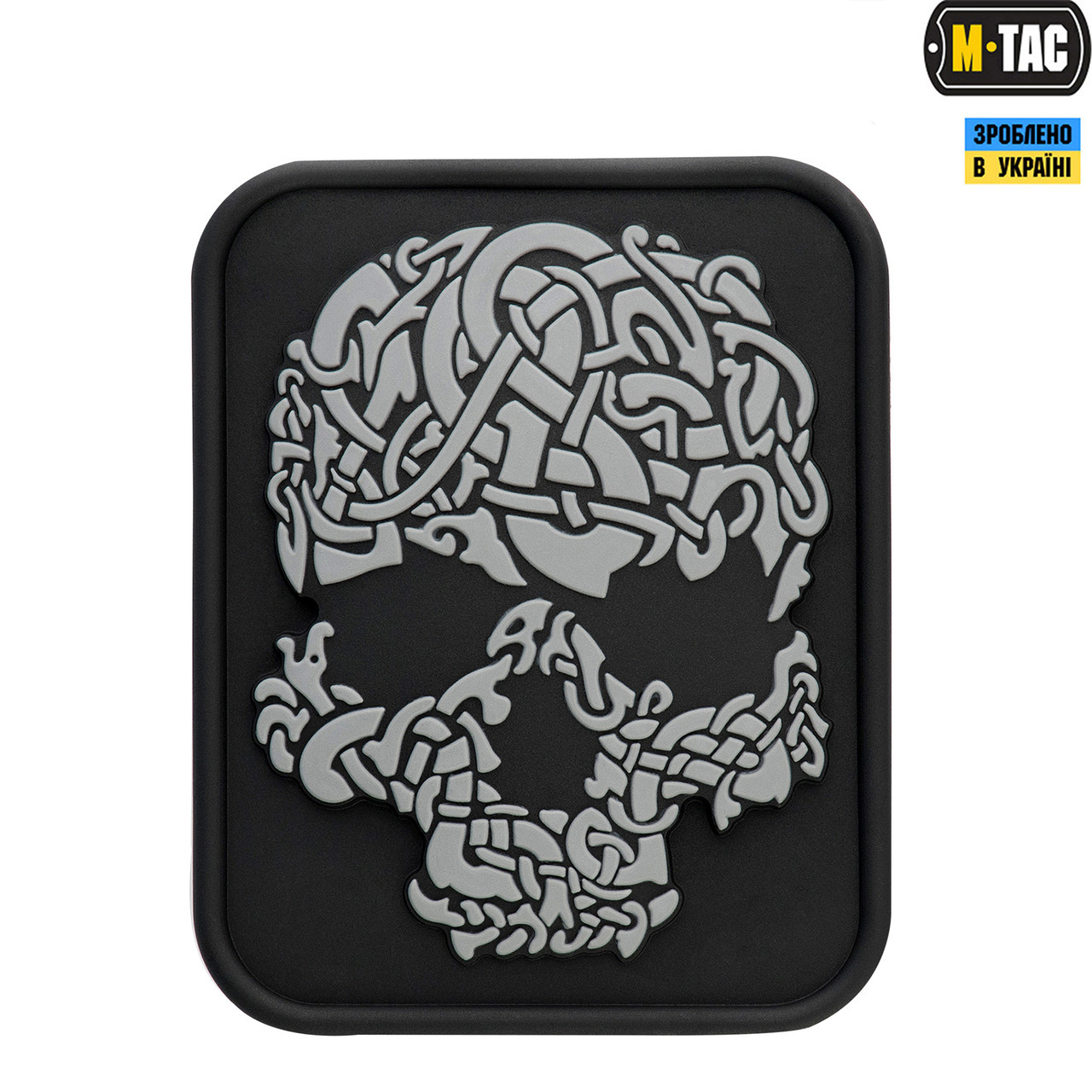 M-Tac нашивка Viking Skull PVC Black/Grey, фото 1