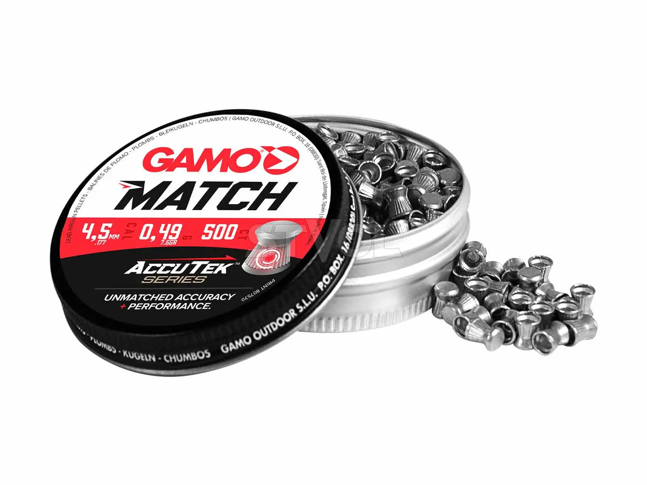 Кулі Gamo match accutek 0,49 гр. 500 шт (кал.4,5) JGR