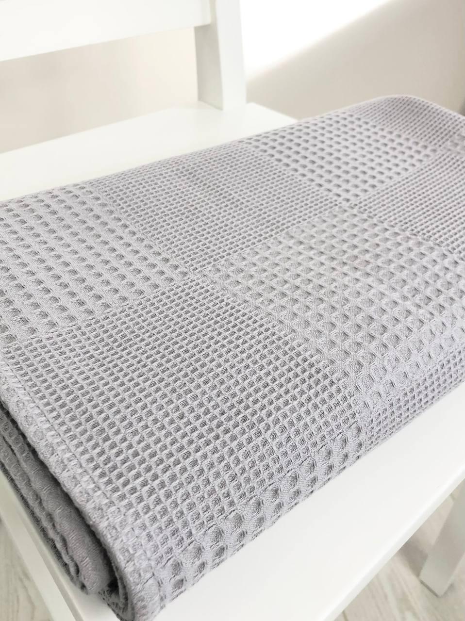 Банний рушник мозаїка 70*140 світло сірий, фото 1