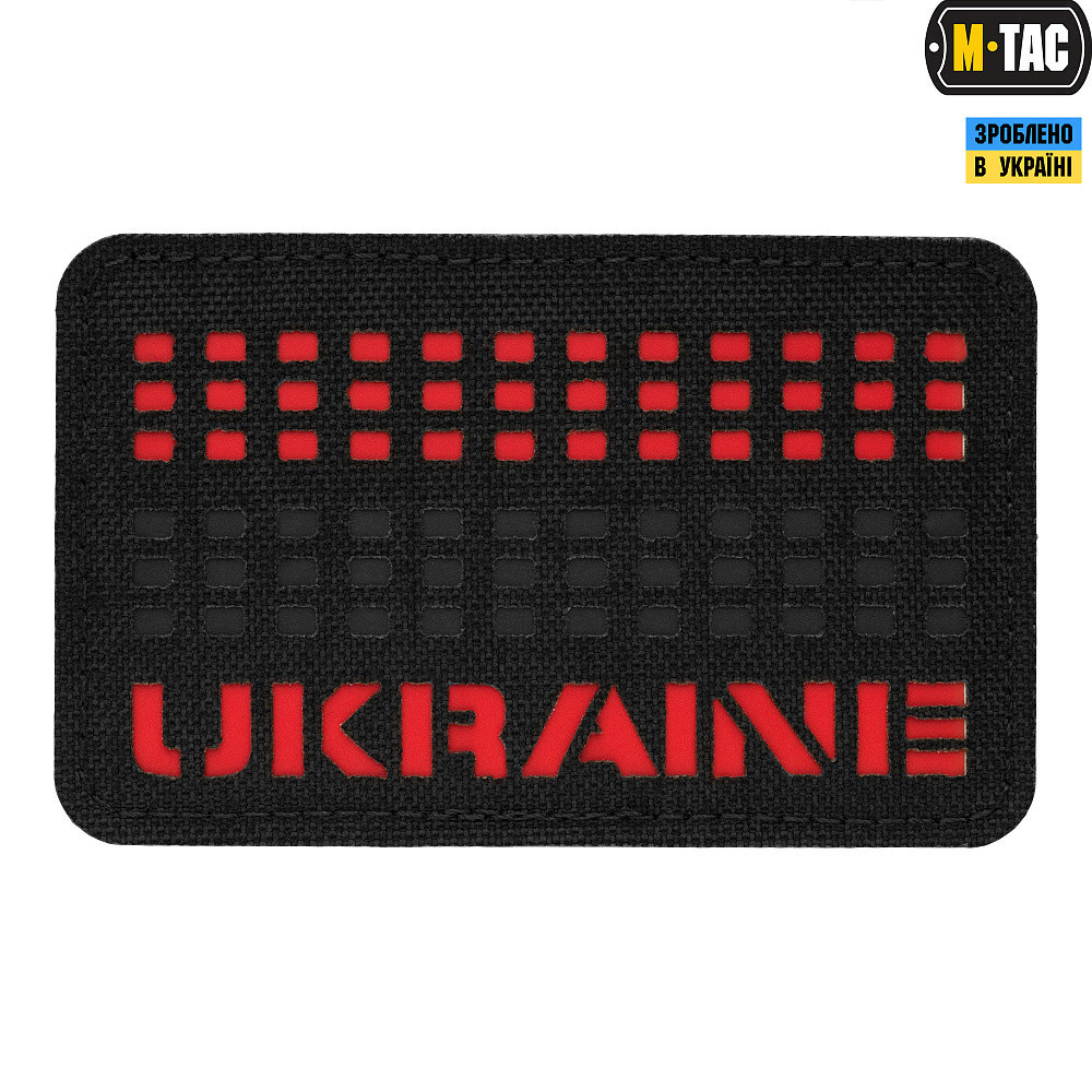 M-Tac нашивка Ukraine Laser Cut Black/Red/Black, фото 1