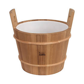 Таз для сауни з пластиковою вставкою 18 л кедр Sawo 381-D