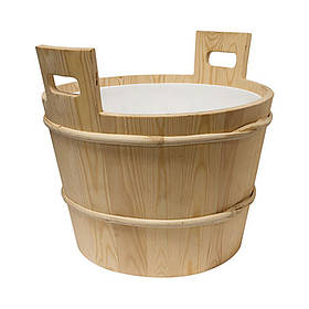 Таз для сауни з пластиковою вставкою 18 л сосна Sawo 381-Р