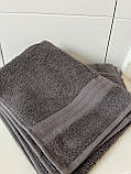Банний рушник махровий 50*90 сірий, фото 4