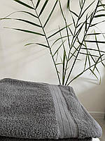 Банний рушник махровий 50*90 сірий