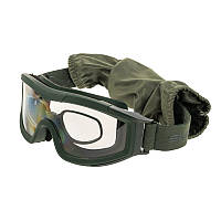 Тактические очки-маска SWISS EYE® баллистические с диоптричной вставкой Safety Goggles Olive (15623001)